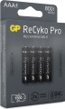 Gp - Recyko Pro Aaa Nimh Genopladelige Batterier - 4 Stk
