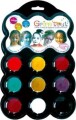 Ansigtsmaling - Palette Med 9 Ansigtsfarver - Grim Tout