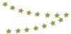 Guirlande - Guldglitter - 15 Stjerner - Scanseason
