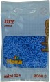 Hama Mini Perler - Klar Blå - 2000Stk - 501-119