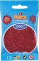 Hama Mini Perler - Mørkerød - 2000 Stk - 501-22