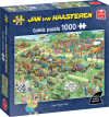 Jan Van Haasteren - Lawn Motor Race Puzzle - 1000 Brikker