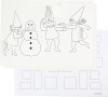 Julekalender Med Nisser I Sneboldkamp - A3 - Str 30X42 Cm - Hvid - 30 Stk