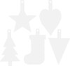 Juleophæng - H 23 5-26 5 Cm - B 15 5-20 5 Cm - Hvid - 15 Stk