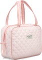 Karen - Stor Toilettaske Med Hank - Rosa-Ternet Quilt