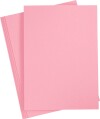 Karton - A4 - 210X297 Mm - 210 G - Mørk Rosa - 10 Stk