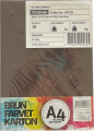 Karton A4 220 G - 10 Ark - Brun