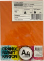 Karton A4 220 G - 10 Ark - Orange