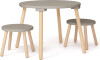 Kids Concept - Bord Og Taburetter - Lysebrun - 77X77X46 Cm