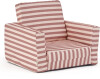 Kids Concept - Foldbar Lænestol Til Børn - Clay Pink Striber - 44X42X38Cm