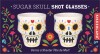Kikkerland - Sugar Skull Shot Glasses - 2 Dødningehoved Shotglas