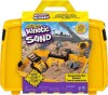 Kinetic Sand - Construction Site Legesand Sæt I Kuffert