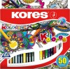Kores - Trekantede Farveblyanter - 50 Stk