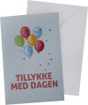Kort Med Konvolut Balloner 11 X 17 Cm - Scanseason