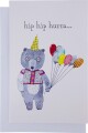 Kort Med Kuvert - 11X17 Cm - Bjørn Med Ballon - Scanseason