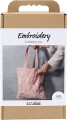 Kreativt Sæt Med Broderi - Mulepose - Soft Rose