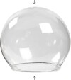 Kugleformet Glasklokke - Ø 8 Cm - Hulstr 5 Cm - Transparent - 4 Stk