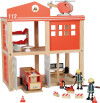 Small Foot - Stor Brandstation Legetøj Med Tilbehør - Træ