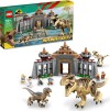 Lego Jurassic World - Besøgscenter T-Rex Og Raptor Angreb - 76961