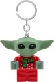 Lego Star Wars - Nøglering Med Lys - Baby Yoda Med Sweater