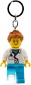 Lego - Ledlite Nøglering Med Led Lys - Mandlig Læge - 9 Cm