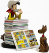 Lucky Luke Rantanplan Figurine Pile Of Albums