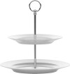 Lyngby Porcelæn - Rhombe Hvid Etagere - 27 Cm