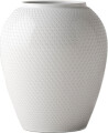Lyngby Porcelæn - Rhombe White Vase 25Cm