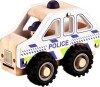 Politi Legetøjsbil I Træ - Hvid - Magni