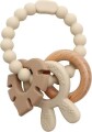 Magni - Teether Bracelet Silicone With Wooden Ring Leaves And Bunny-Ears