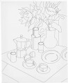 Malerlærred Med Print - Morgenbord - D 1 6 Cm - Str 24X30 Cm - 360 G - 1