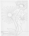 Malerlærred Med Print - Store Blomster - D 1 6 Cm - Str 24X30 Cm - 360 G -