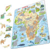 Larsen Puslespil - Afrika Topografisk Kort - Maxi - 63 Brikker