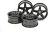 M-N Twin 5-Spoke Wheels 24Mm Offset 2 4Pcs - 54853 - Tamiya