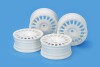 Medium-Narrow Rally Dish Wheels 24Mm 0 White - 54851 - Tamiya