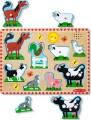 Melissa Doug - Sound Puzzle Farm Animals - Puslespil Med Lyd
