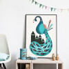 Michelle Carlslund - Plakat - 30 X 40 Cm - Påfugl