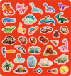 Mieredu - Jelly Stickers 34 Stk - Flytbare - Dinoland