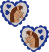 Mimi Lula - 2 Hårclips - Large Scalloped Heart Show Pony