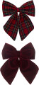 Mimi Lula - 2 Hårsløjfer - Red Tartan Agnes Pony Pals