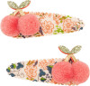 Mimi Lula - 2 Hårspænder - Floral Pom Pom Cherries Florence