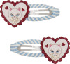 Mimi Lula - 2 Hårspænder - Large Scalloped Heart