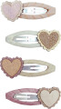 Mimi Lula - 4 Hårspænder - Scalloped Heart