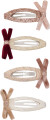 Mimi Lula - 4 Hårspænder - Skinny Velvet Bow