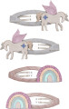 Mimi Lula - 4 Hårspænder - Unicorn And Rainbow