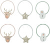 Mimi Lula - 6 Hårelastikker Til Børn - Reindeer Christmas