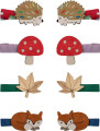 Mimi Lula - 8 Hårclips - Mini Autumn Mushroom Village