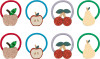 Mimi Lula - 8 Hårelastikker - Mini Fruity Mushroom Village