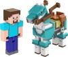 Minecraft Figurer - Steve Og Hest Med Armor