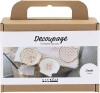 Mini Diy Kit Decoupage - Muslingeskaller - Soft Rosa